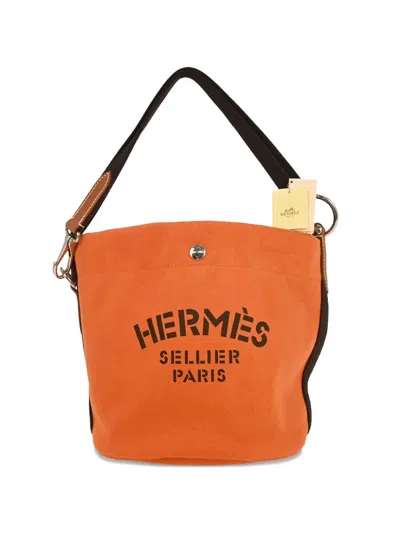 Pre-owned Hermes 2013 Sac De Pansage Bucket Bag In Orange