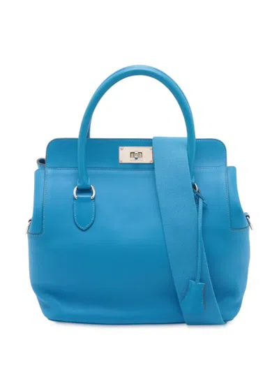 Pre-owned Hermes 2013 Swift Toolbox 26 Satchel In Blue