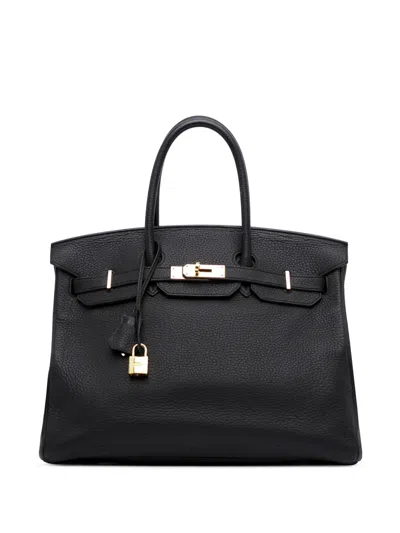 Pre-owned Hermes 2013 Togo Birkin Retourne 35 Handbag In Black