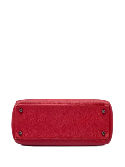 Pre-owned Hermes 2013 Togo Kelly Ii Retourne 28 Satchel In Red