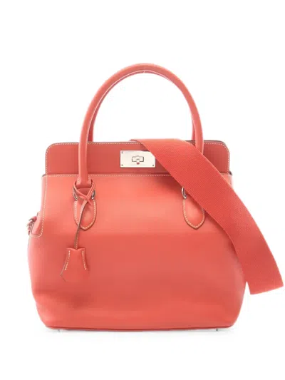 Pre-owned Hermes 2013 Toolbox 26 Tote Bag In Orange