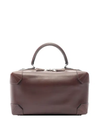 Pre-owned Hermes 2014 29 Maxi Box Leather Handbag In Brown