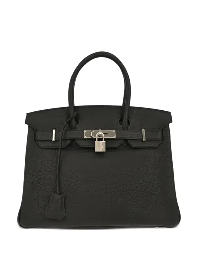 Pre-owned Hermes 2014 30 Birkin Leather Tote Bag In Black