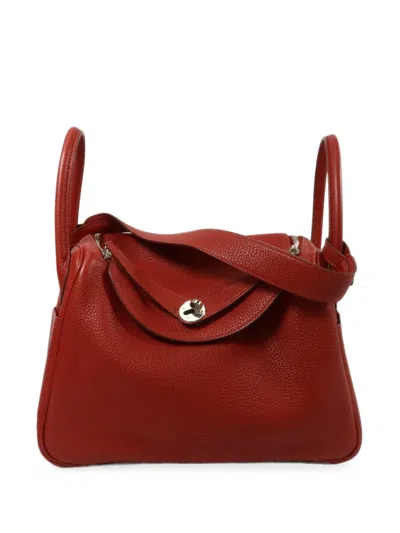 Pre-owned Hermes 2014 30 Lindy Tote Bag In Red