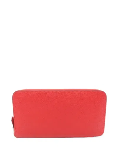 Pre-owned Hermes 2014 Azap Wallet In Red