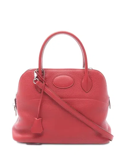 Pre-owned Hermes 2014 Bolide 31 Handbag In Red