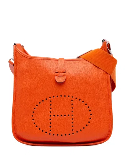 Pre-owned Hermes 2014 Clemence Evelyne Iii Pm Crossbody Bag