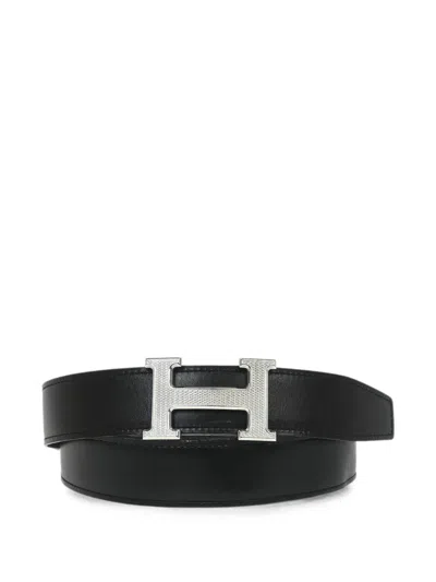 Pre-owned Hermes 2014 Constance Reversible Belt In Black