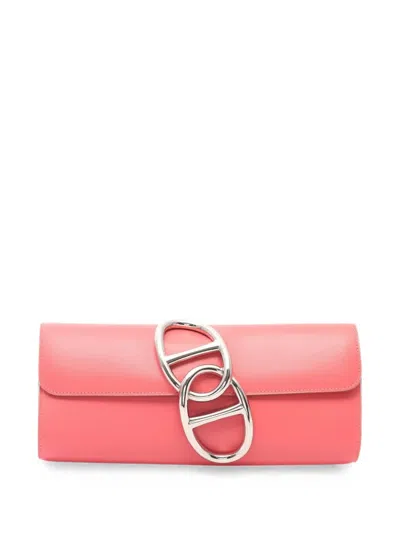 Pre-owned Hermes 2014 Egee Clutch Bag In Pink