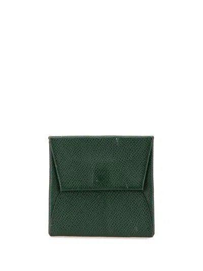 Pre-owned Hermes 2014 Epsom Bastia Coin Pouch In Green