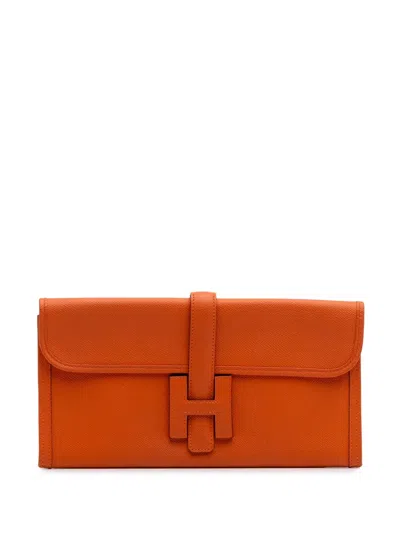 Pre-owned Hermes 2014 Epsom Jige Elan 29 Clutch Bag