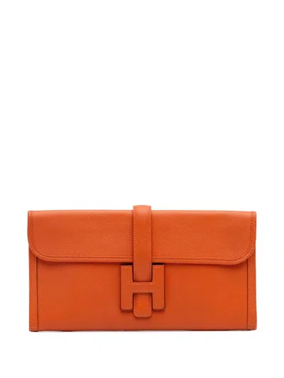Pre-owned Hermes 2014 Epsom Jige Elan 29 Clutch Bag