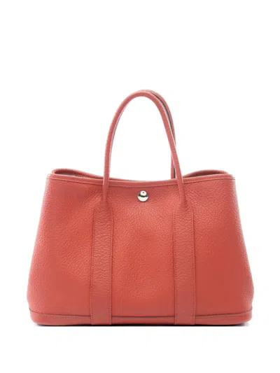 Pre-owned Hermes 2014 Garden Party Tpm Tote Bag In Red