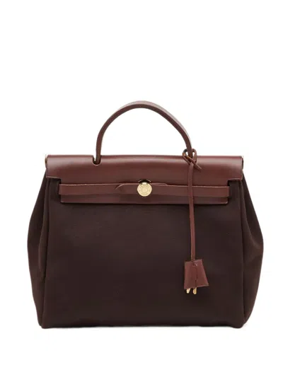 Pre-owned Hermes 2014 Herbag 31 Tote Bag In Brown