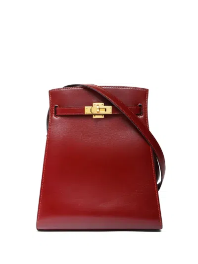 Pre-owned Hermes 2014 Kelly Sports Leather Tote Bag In Red