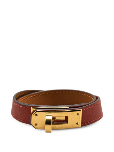 Pre-owned Hermes 2014 Leather Kelly Double Tour Bracelet Costume Bracelet