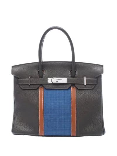 Pre-owned Hermes 2014 Limited Edition Fjord Birkin Club Retourne 30 Handbag In Green