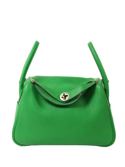 Pre-owned Hermes 2014 Lindy 26 Shoulder Bag In Green