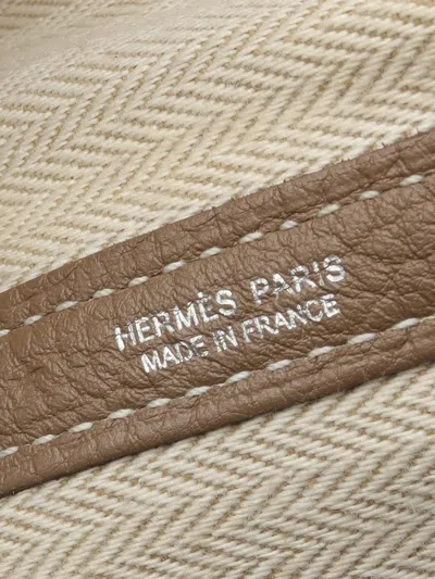 Pre-owned Hermes 2014 Negonda Garden Party 36 Tote Bag In Brown