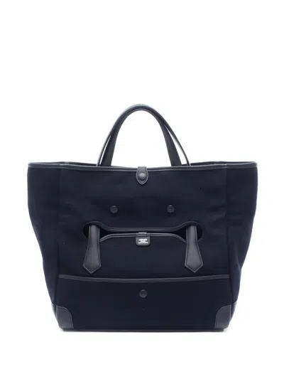 Pre-owned Hermes 2014 Pas Pas 35 Tote Bag In Blue