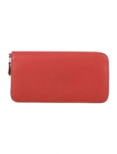 Pre-owned Hermes 2014 Silk'in Classic Wallet In Pink
