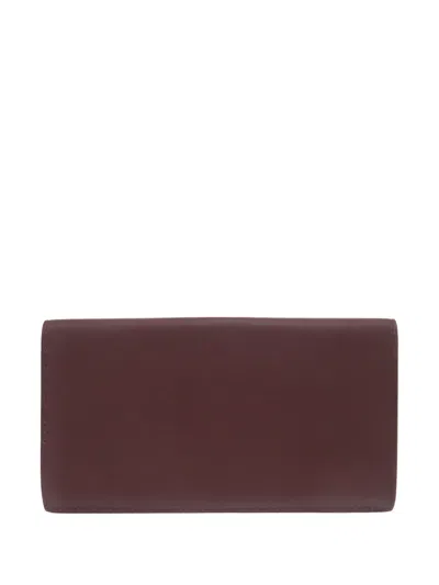 Pre-owned Hermes 2014 Swift Citizen Twill Wallet Long Wallets In Red