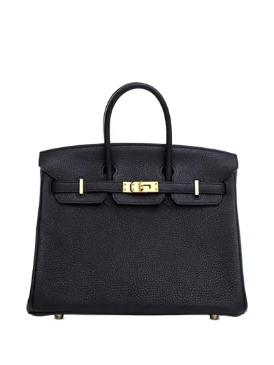 Pre-owned Hermes 2014 Togo Birkin Retourne 25 Handbag In Black