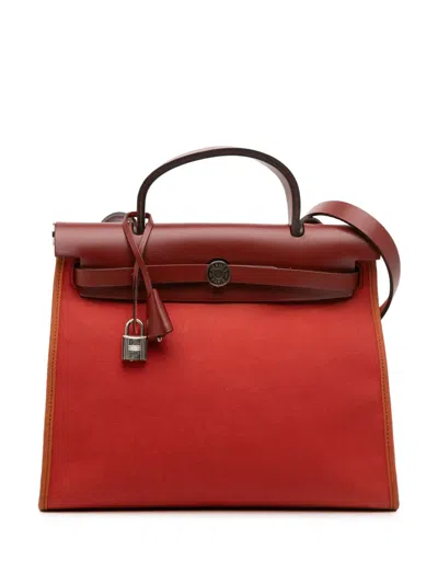 Pre-owned Hermes 2014 Toile Herbag Zip 31 Satchel