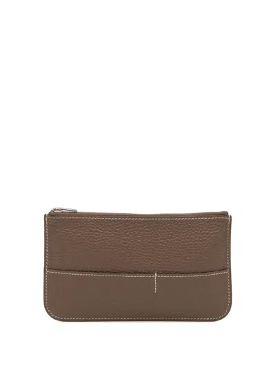 Pre-owned Hermes 2015-2025 Togo Dogon Zip Pouch Gm Coin Pouch
