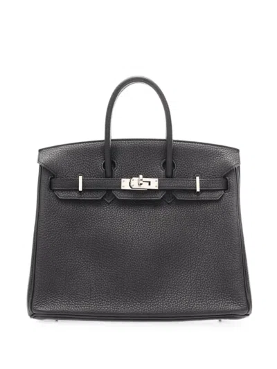 Pre-owned Hermes 2015 25 Birkin Togo-leather Tote Bag In ブラック
