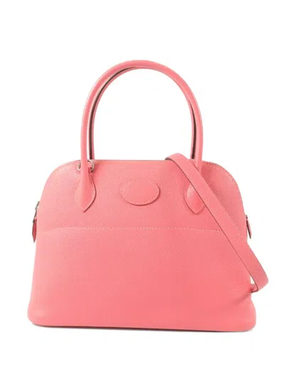 Pre-owned Hermes 2015 27 Bolide Tote Bag In Pink