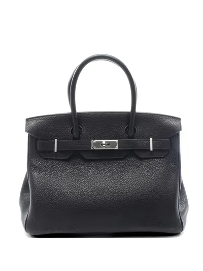 Pre-owned Hermes 2015 30 Birkin Togo Tote Bag In Black