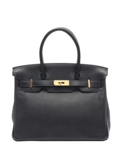 Pre-owned Hermes 2015 30 Birkin Tote Bag In Black