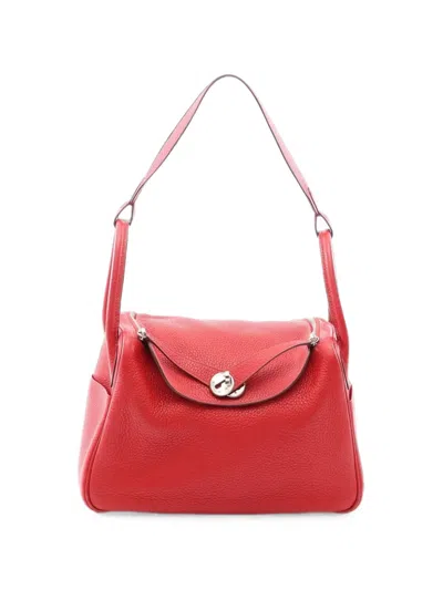 Pre-owned Hermes 2015 30 Lindy Shoulder Bag In Red