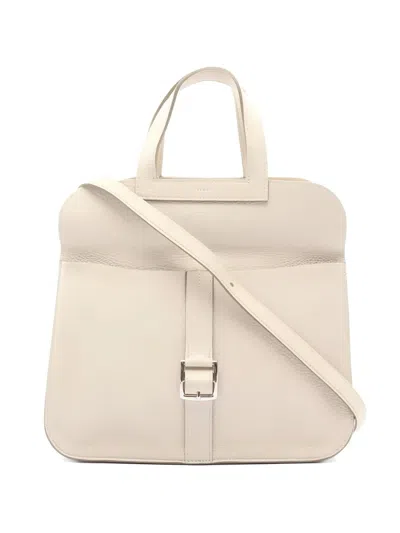 Pre-owned Hermes 2015 31 Halzan Tote Bag In Neutral