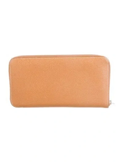 Pre-owned Hermes 2015 Azap Classic Wallet In Brown