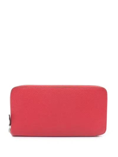 Pre-owned Hermes 2015 Azap Classique Wallet In Pink