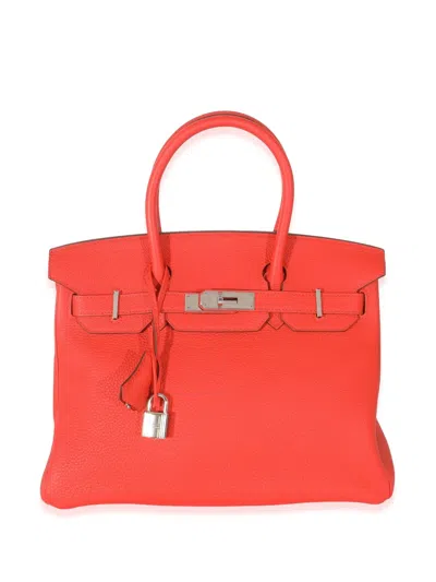 Pre-owned Hermes 2015  Birkin 30 Handbag In Red