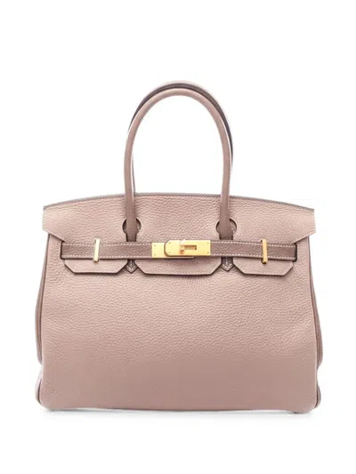 Pre-owned Hermes 2015 Birkin 30 Tote Bag In Neutral