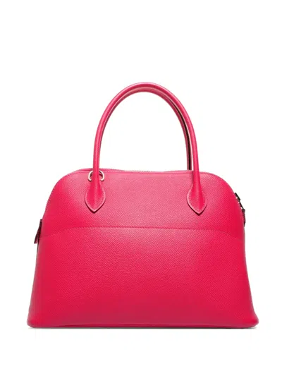 Pre-owned Hermes 2015 Bolide Leather Tote Bag In Pink