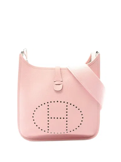 Pre-owned Hermes 2015 Clemence Evelyne Iii Pm Crossbody Bag In Pink