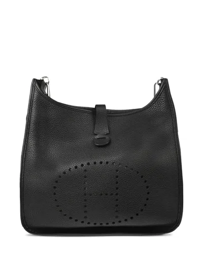 Pre-owned Hermes 2015 Cutout Shoulder Bag In Black