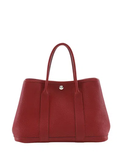 Pre-owned Hermes 2015 Epsom Garden Party Tpm Tote Bag In Red