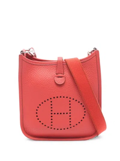 Pre-owned Hermes 2015 Evelyn Tpm Shoulder Bag In レッド