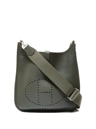 Pre-owned Hermes 2015 Evelyne Iii Gm Shoulder Bag In Green