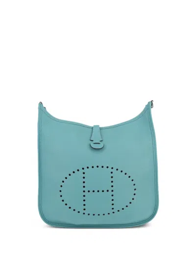 Pre-owned Hermes 2015 Evelyne Iii Pm Shoulder Bag In Blue