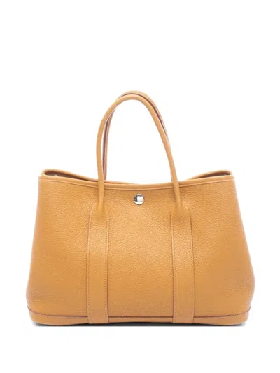 Pre-owned Hermes 2015 Garden Party Tpm Tote Bag In Brown