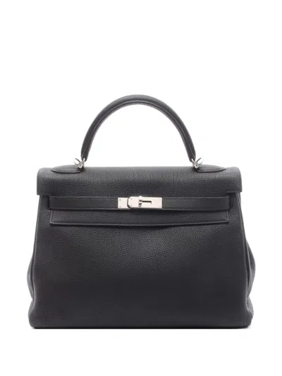 Pre-owned Hermes 2015 Kelly 32 Handbag In Black