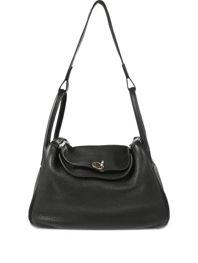 Pre-owned Hermes 2015 Lindy 30 Shoulder Bag In Black