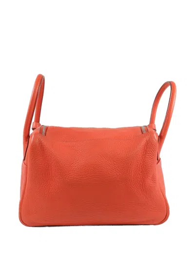 Pre-owned Hermes 2015 Lindy 30 Shoulder Bag In Orange